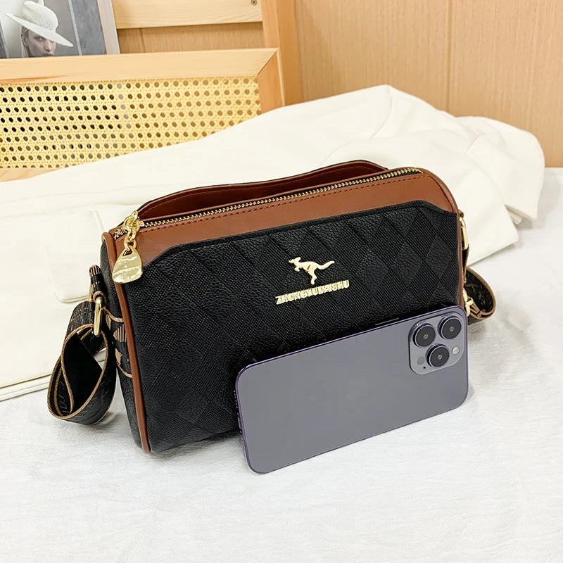 Luxury High Quality Women Messenger Bag Famous Designer Lady Shoulder Bags Fashionable Checkered Trendy Crossbody Bolsas Sac A Good Vibrations