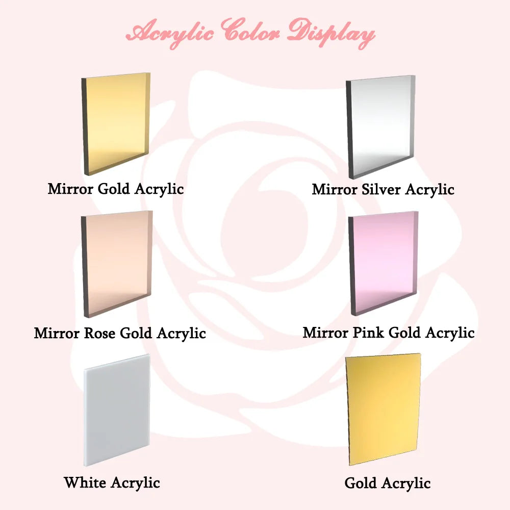 10Pcs Personalised Acrylic Wedding Party Place Names Round 8-10cm Mirror Acrylic Custom Wedding Decor Place Card Party Gift Good Vibrations