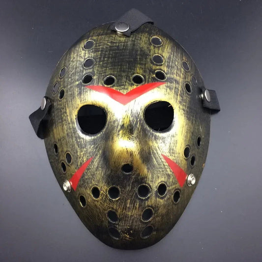 Movie Hockey Mask Jason Voorhees Friday The 13th Horror Scary Mask Halloween Party Cosplay Masks for Adult Men Halloween Gift Good Vibrations