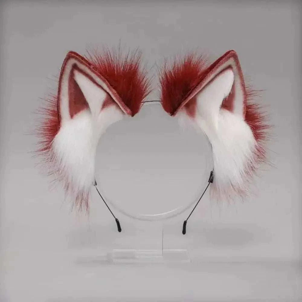 Womens Lolita Plush Hair Ornaments Animal Cat Ears Hair Halloween Party Hair Hoops Anime Cosplay Fancy Props GOOD Vibrations
