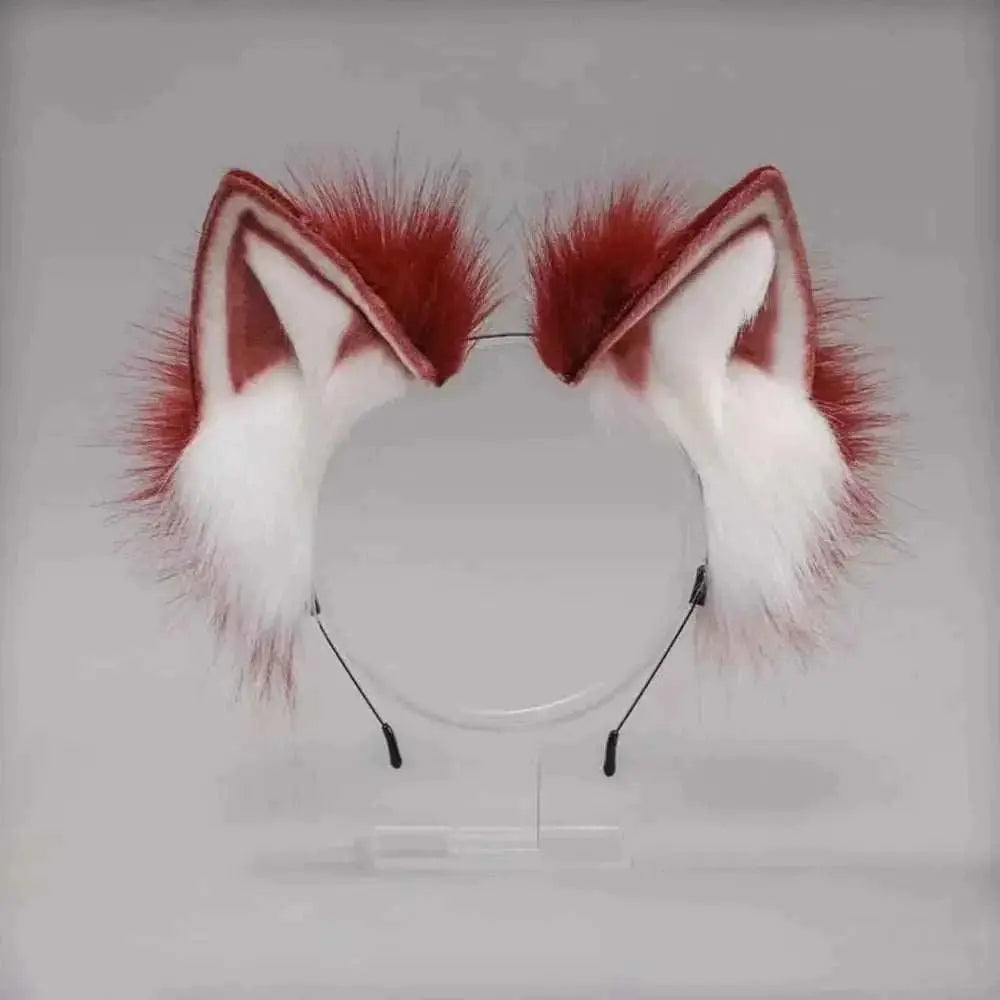 Womens Lolita Plush Hair Ornaments Animal Cat Ears Hair Halloween Party Hair Hoops Anime Cosplay Fancy Props GOOD Vibrations