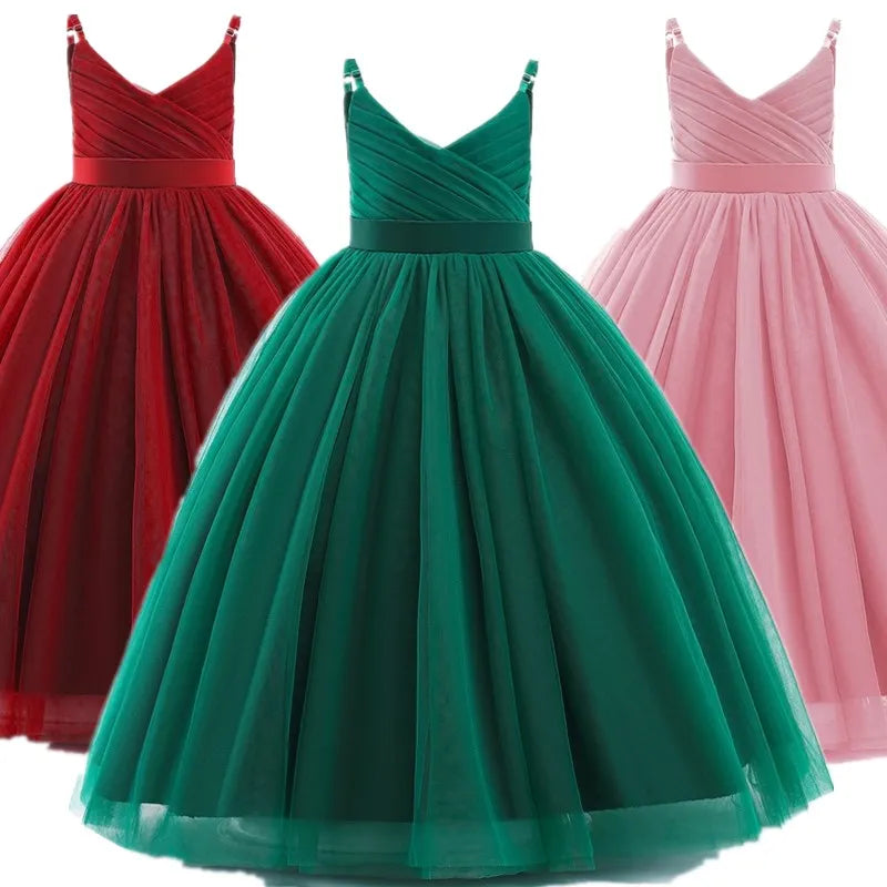 Girl Long White Bridesmaid Dresses For Wedding Prom Gown Big Bow Girls Party Dress Kids First Communiom Formal Evening Vestidos Good Vibrations