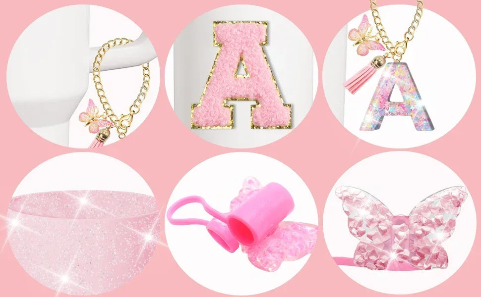 8PCS Cup Accessories Set for Stanley 30oz 40oz Tumbler Straw Topper Cover Cap Boot,Spill Proof Stopper Charm Initials Sticker Good Vibrations Adult Super Store