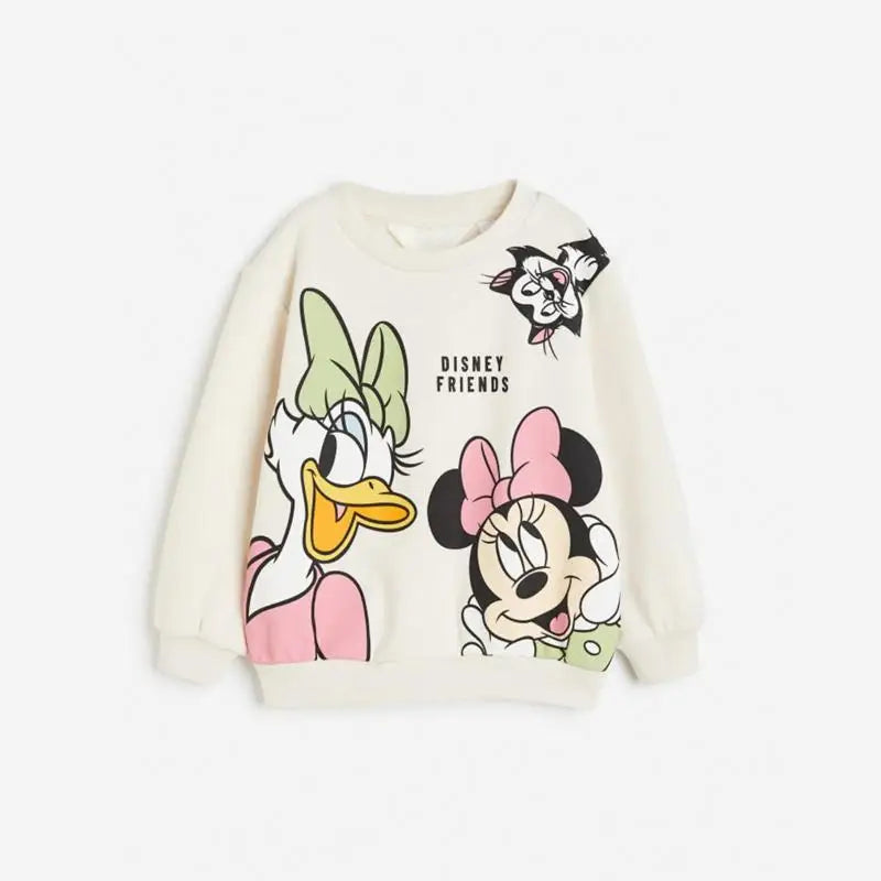 0-6Year Girls Long Sleeve Two Piece Set Autumn Costume Cartoon Round Neck Tops+Pants New Style Casual Loose Outfits For Kids Good Vibrations
