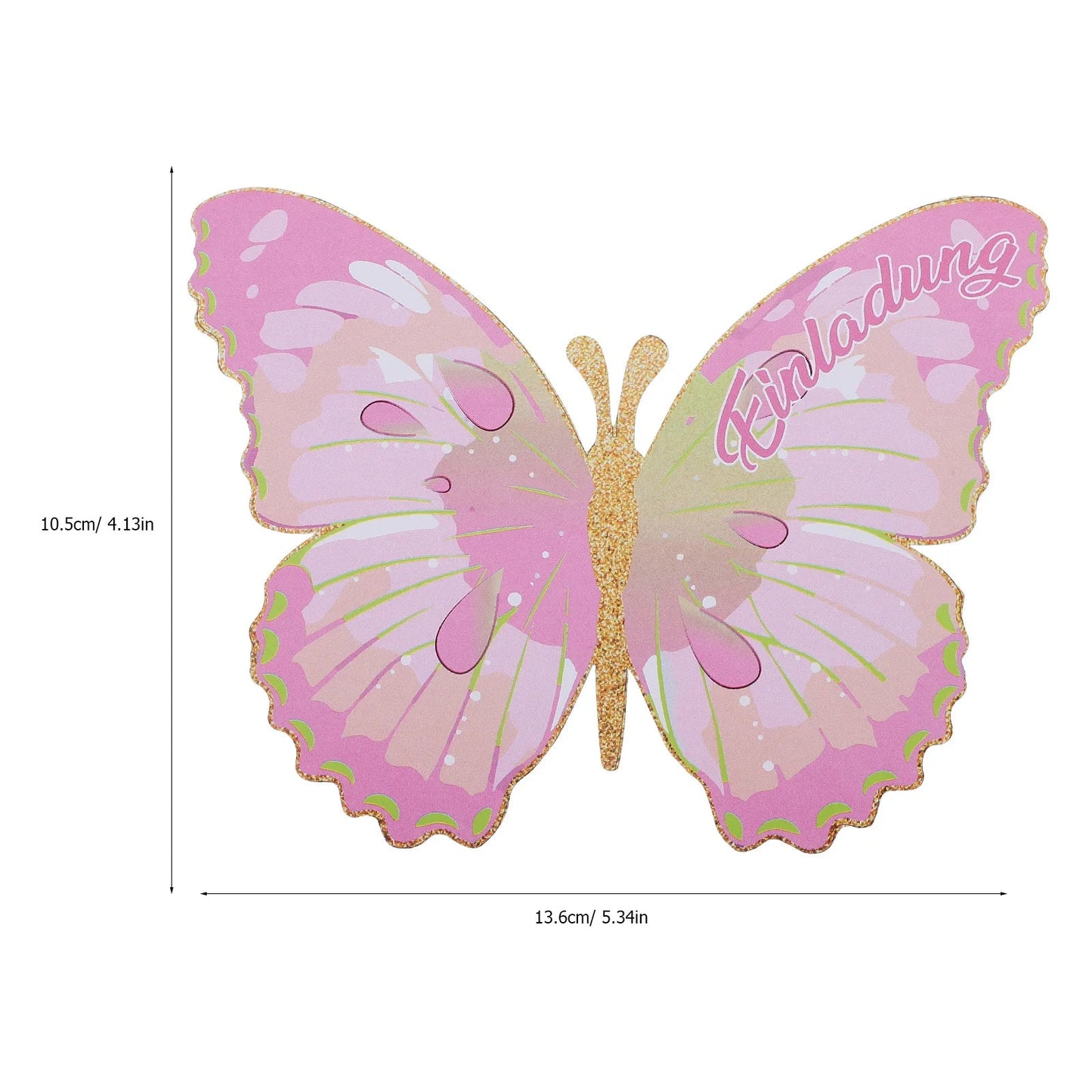 12 sets Pink Purple Butterfly Invitation Card Envelope Butterfly Stickers Girls Birthday Party Decors Baby Shower Wedding Supply Good Vibrations