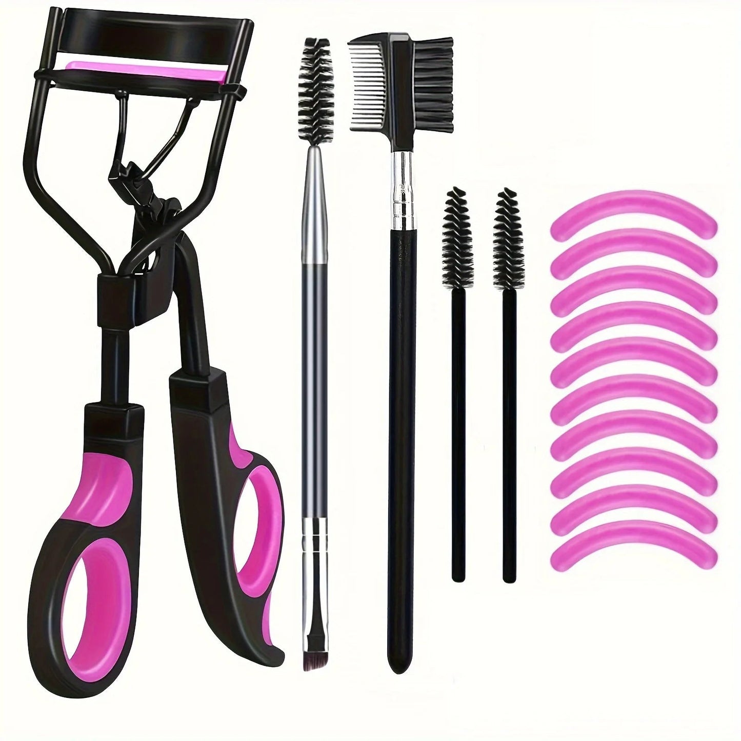 11/16PCS Eyelash Curler with 10pcs Replacement Pads Women Professional Eyelashes Curling Tweezers Clips Lasting Eye Makeup Tools Good Vibrations