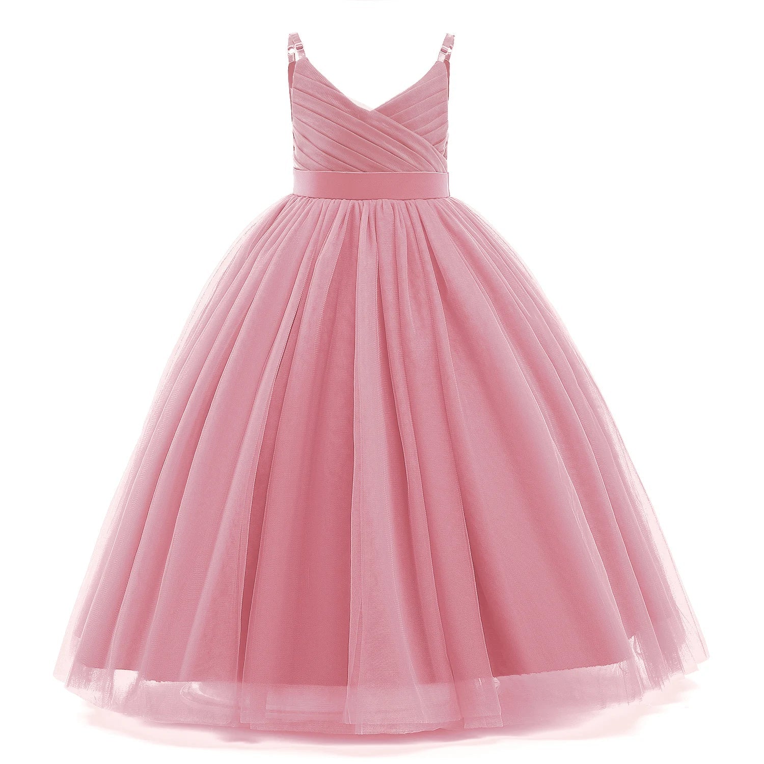 Girl Long White Bridesmaid Dresses For Wedding Prom Gown Big Bow Girls Party Dress Kids First Communiom Formal Evening Vestidos Good Vibrations