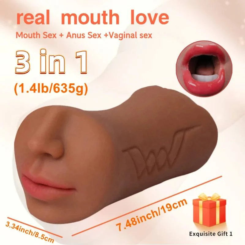 2 IN 1 Pocket Pussy Erotic Sex Toys 3D Realistic Silicone Vagina Variety