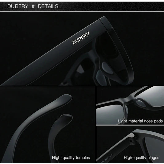 DUBERY Full Rim Polarized Sunglasses For Men And Women 28 Colors Model 550 Good Vibrations