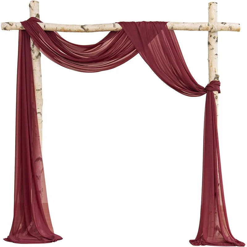 Yannew Burnt Orange Rustic Wedding Arch Flowers White Swag Drape Kit for Wedding Ceremony Reception Backdrop Floral Decoration Good Vibrations