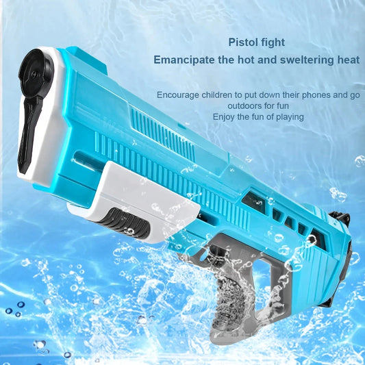 Outdoor Water Gun Toys Electric High Pressure Large Capacity Water Gun Summer Beach Swimming Pool Game Interactive Kids Toys Good Vibrations