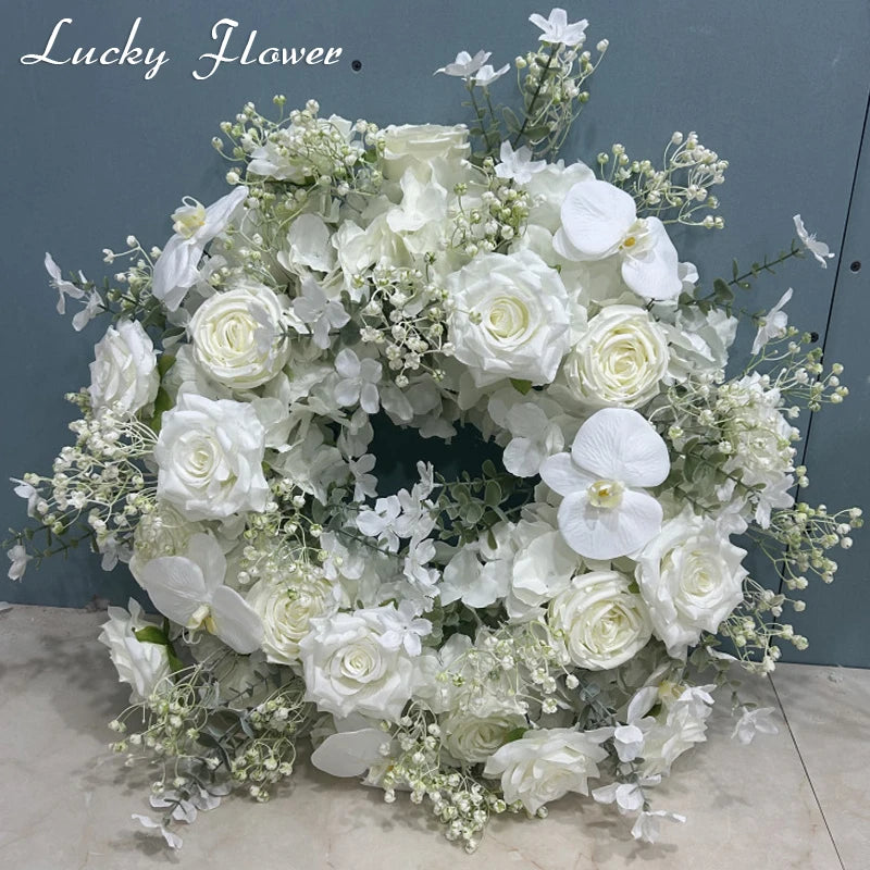 Artificial flowers Wreath Wedding Decoration Table Frame decor Floral Centerpiece Flower Backdrop Arrangement Flower Row Good Vibrations