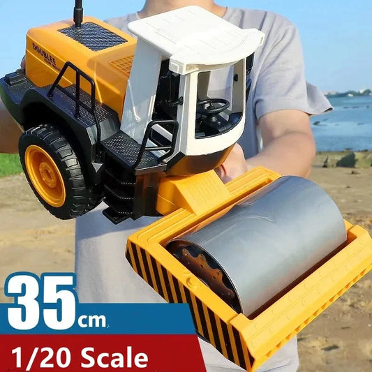 Double E RC Car Truck Tractor 1/20 E522 Big Road Roller 2.4G Remote Control Radio Controlled Engineer Vehicle Model Toys for Boy Good Vibrations