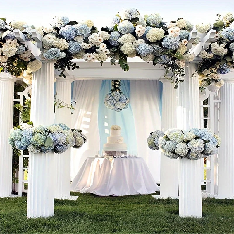 10pcs Silk Hydrangea Heads Artificial Flowers Heads with Stems for Home Wedding Decor Good Vibrations