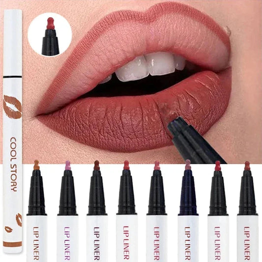 Matte Soft Lip Liner Liquid Lipliner Pencil Long Lasting Lips Cosmetic Tool Stick Quick Drying Smudge Proof Natural Lipstick Pen Good Vibrations