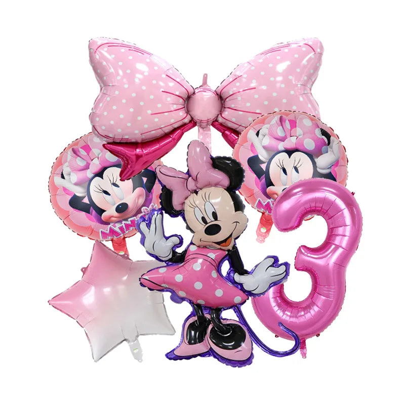 Disney Pink Minnie Mouse One Year Old Birthday Party Supplies Cup Plate Kids Girl Birthday Party Decor Disposable Tableware Set Good Vibrations