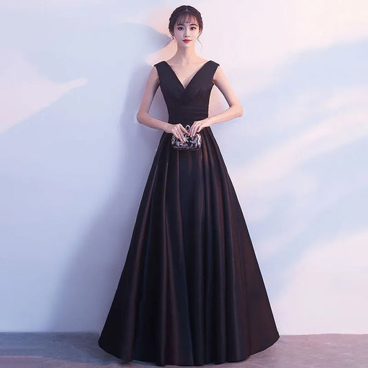 Toast Bridesmaid Evening Dresses Women's 2025 New Fashion Slim Annual Meeting Host Long Dress Female Birthday Party Banquet Dres Good Vibrations