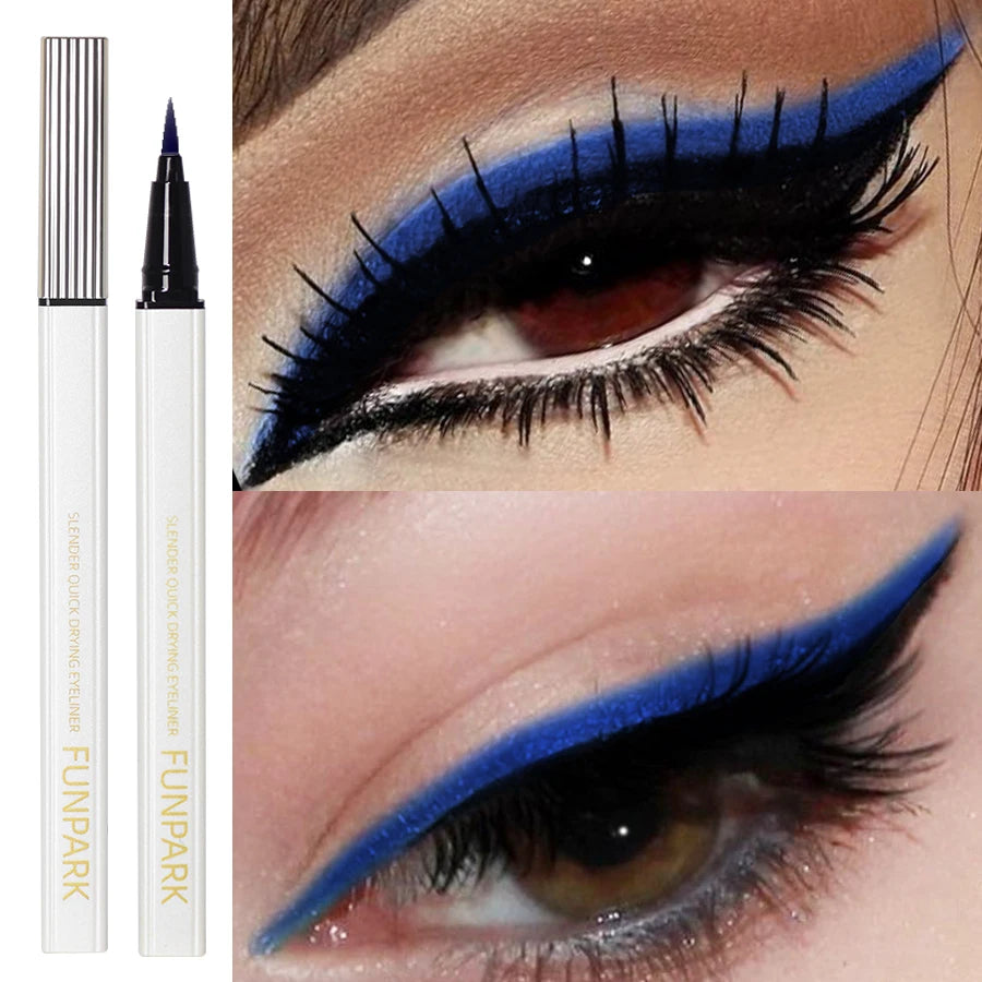 1PC New Blue Quick Drying Liquid Eyeliner Pen Waterproof Smooth Long Lasting Colourful Pigment Eye Liner Pen Makeup Eye Beauty Good Vibrations