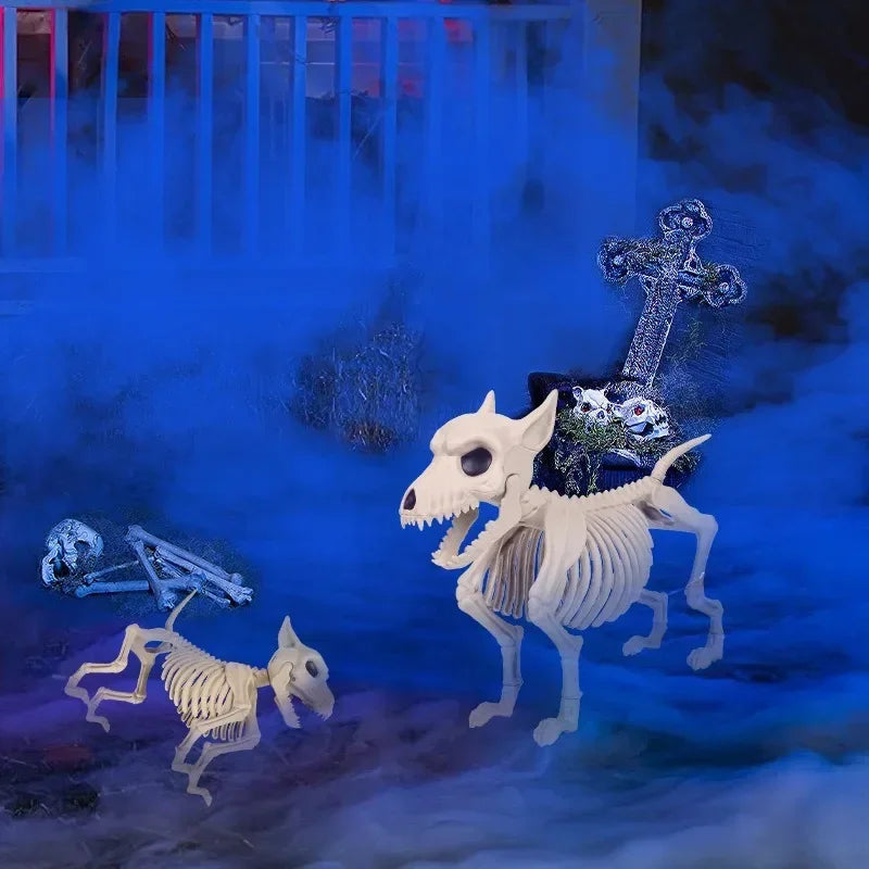 Halloween Decor Creative Home Ornament Animal Skeleton Little Wolf Skeleton Indoor Outdoor Garden Decoration Good Vibrations
