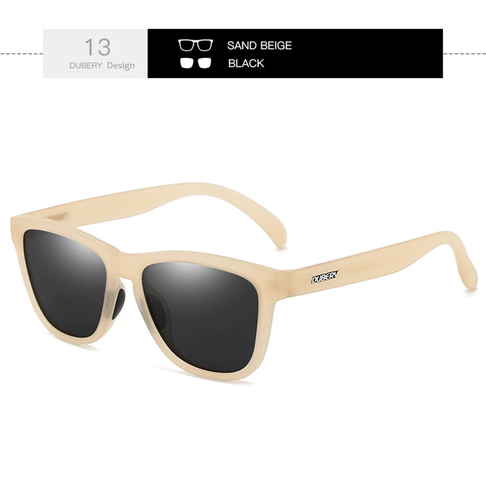 DUBERY Full Rim Polarized Sunglasses For Men And Women 28 Colors Model 550 Good Vibrations