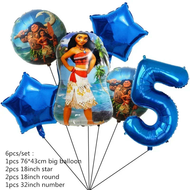 New MINISO Moana Theme Children Birthday Party Disposable Tableware Cup Plate Flag Kids Girls Wedding Party Decoration Supplies Good Vibrations