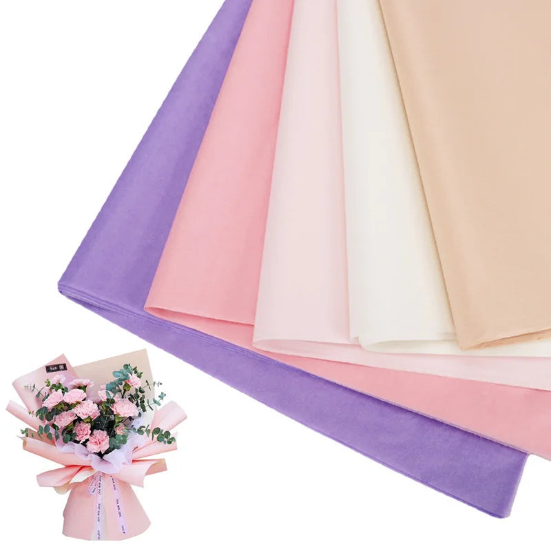 10pcs 50*66cm Flower Wrapping Paper Flower Bouquet DIY Craft Paper Wedding Birthday Baby Shower Party Gift Packing Supplies Good Vibrations