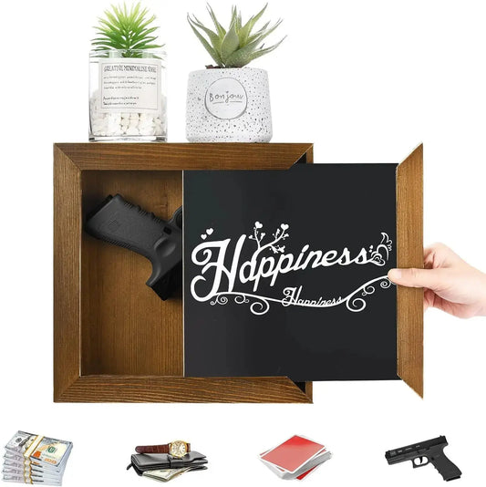 Small storage box hanging wall decoration painting pistol box hidden gun box hidden private room money safe ammo can Good Vibrations Adult Super Store