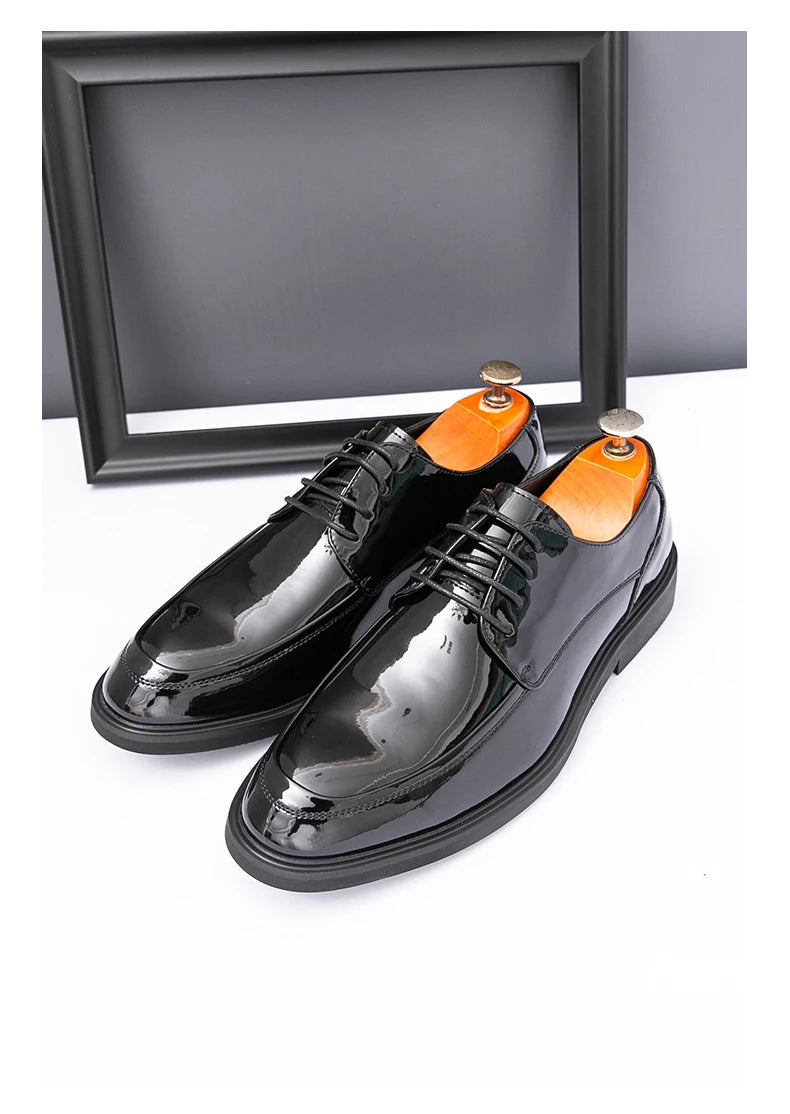 Men's Formal Dress Shoes Elegant Casual Business Luxury Italian Leather Skin Male Social Shoes Original