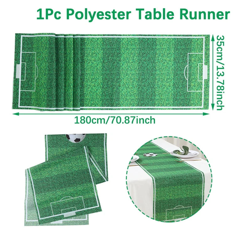 Football Party Disposable Tableware Boys Kids 1st Birthday Party Decorations Sports Soccer Theme Birthday Party Supplies Decor Good Vibrations