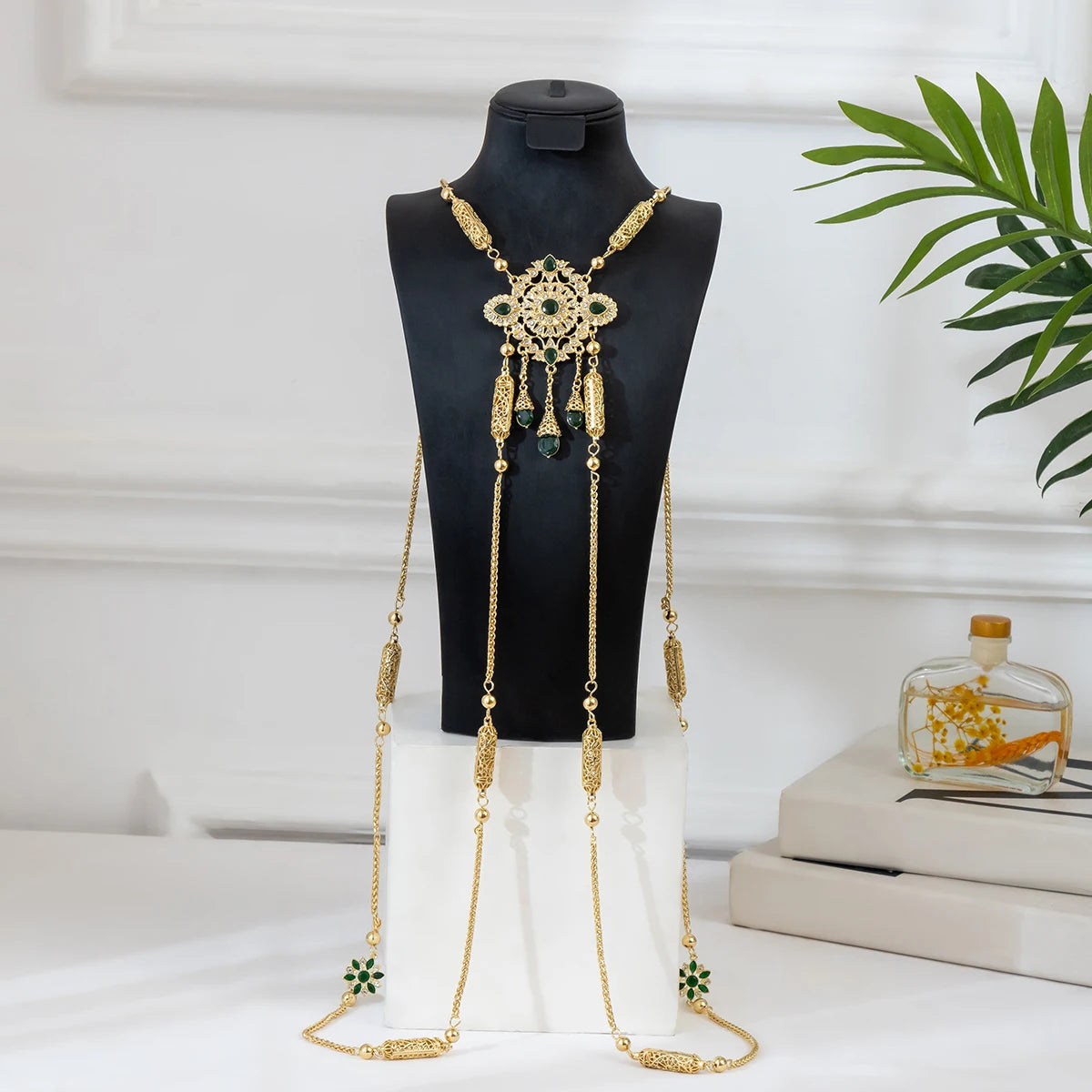 A Kraft Bridal Shoulder Chain Jewelry With Carved Metal Pattern Handmade Arabic Gorgeous Wedding Dress Body Chain In Middle East Good Vibrations