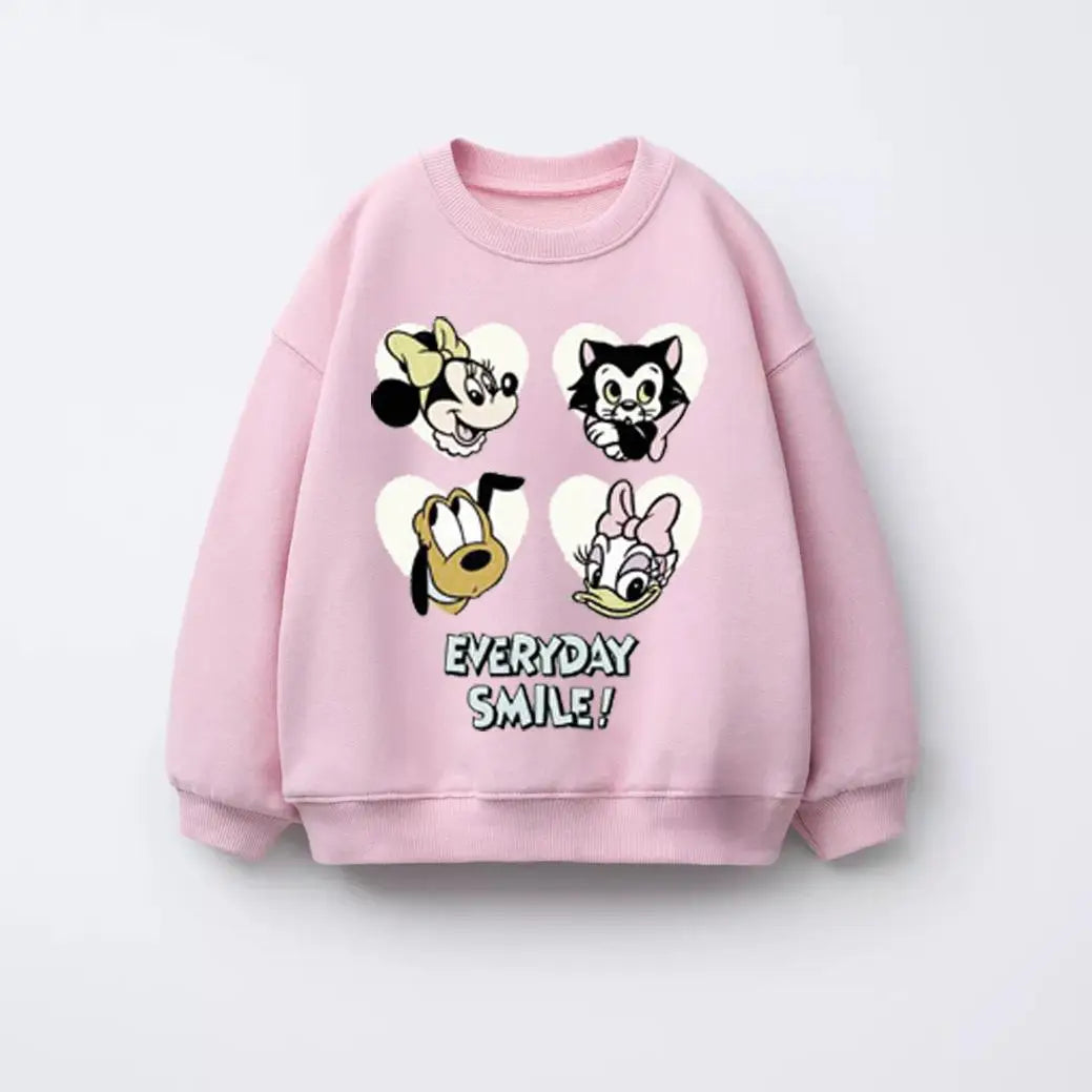 Fashion Children Costumes Lovely Cartoon Print Leisurewear Boys And Girls For 0-6 Years Breathable Loose Cotton Long Sleeves Good Vibrations