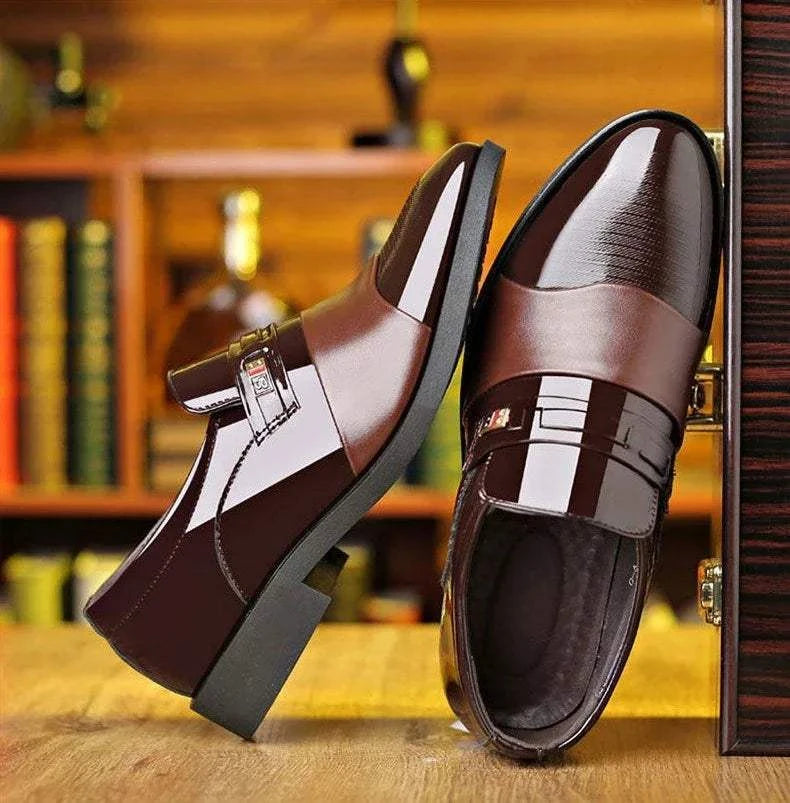 New men's formal leather Shoes Casual business non slip footwear Fashion minimalist work shoes Comfortable male flat Zapatillas Good Vibrations
