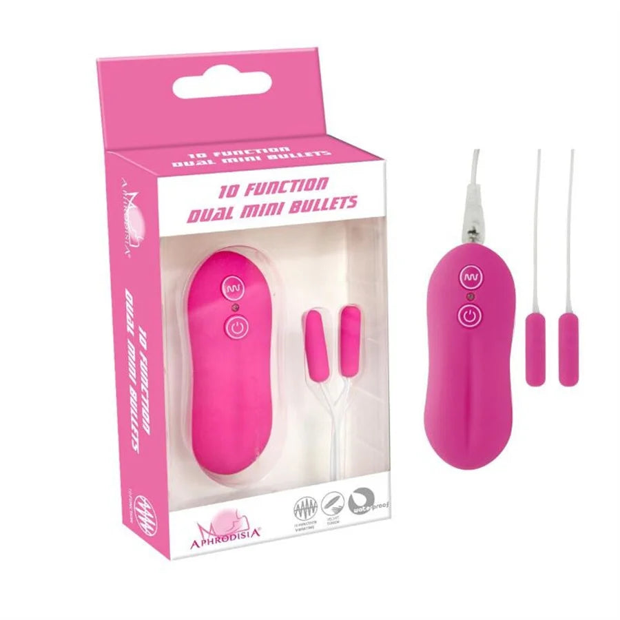10 Speed Dual Bullet Vibe Vibrator - Double Eggs Toy