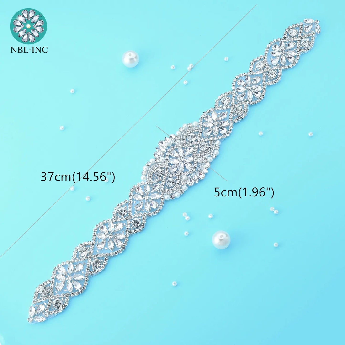 (1PC) Silver Rhinestone crystal iron on applique belt iron on wedding beaded bridal trim for wedding dresses clothing WDD0209 Good Vibrations