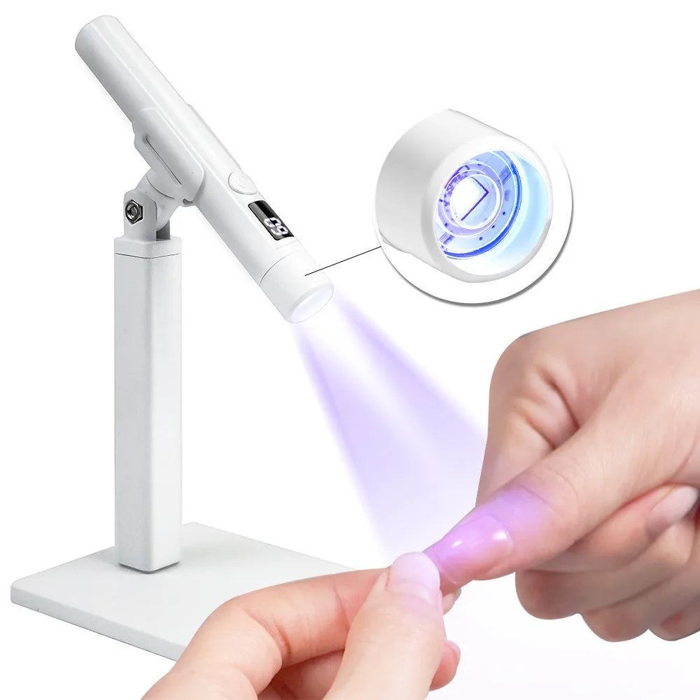 Nails Art Tools Quick Dry Nail Dryer Stand Lamp USB with Bracket Mini UV Curing Light Rotatable Portable Gel Polish Dryer Travel Good Vibrations