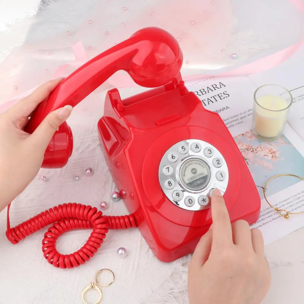 Audio Guestbook Phone Wholesale Wedding Party Gathering Guestbook Antique Telephones with Recording Function Retro Phone Good Vibrations