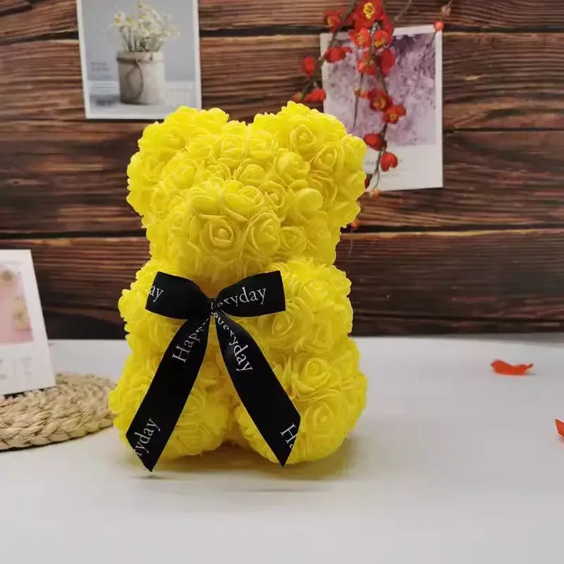 Rose Teddy Bear Artificial Flower Anniversary Valentines Day Birthday Gift Mothers Day Mom Gifts Girlfriend Birthday Gifts Women Good Vibrations