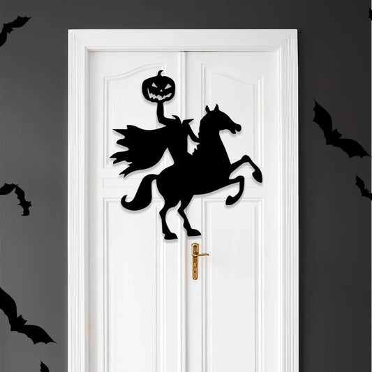 Halloween Decorations,Skeleton,Pumpkins,Halloween Horror Door Stickers,Ghost Festival,party Decor,felt Wall Stickers,Room Decor Good Vibrations