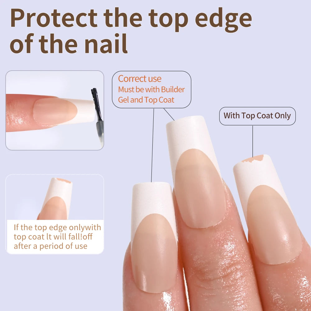 120pcs Pink French Tip Press-On Nails Medium Length Square Shape With Glossy Finish False Nails Full Cover Pre-Shaped Fake Nails Good Vibrations