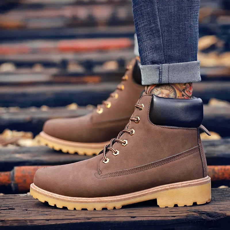 Camouflage Men Ankle Boots Trendy Boots Snow Boots Outdoor Casual Cheap Timber Boot Lover Autumn Winter Shoes Man Work Boot Good Vibrations