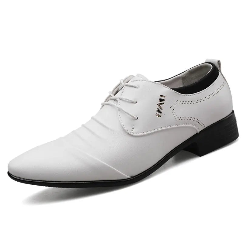 New Men's plus size shoes Trendy versatile business Flats Fashion comfort leather shoes Wedding party Male formal footwear Homme Good Vibrations