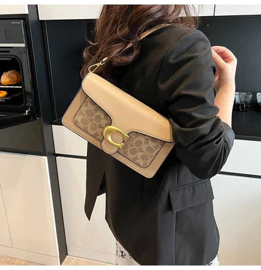 Designer Leather Crossbody Bag for Women - Elegant Shoulder Purse, Vintage Luxury Handbag, Timeless Minimalist Clutch Good Vibrations