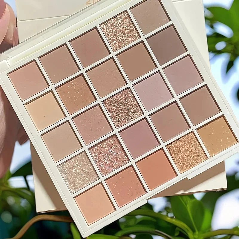 25 Color eye shadow Palette - Matte and glossy finish, waterproof, earth tones, create amazing eye makeup Good Vibrations