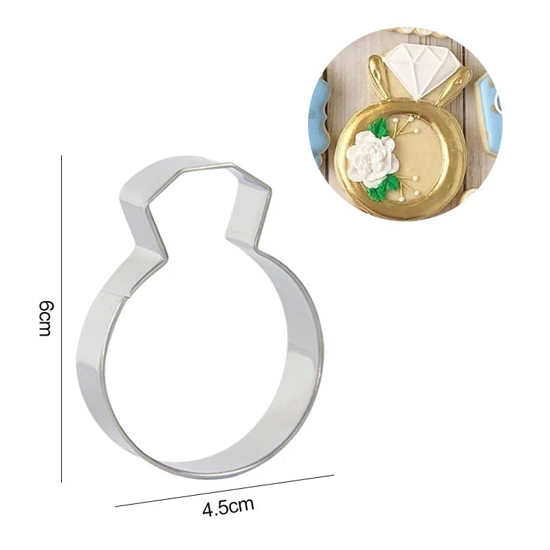 Bride To Be Mr Mrs Wedding Cookie Cutter Stamp Love Biscuit Embossed Mould Bridal Shower Party DIY Fondant Cake Decorating Tools Good Vibrations