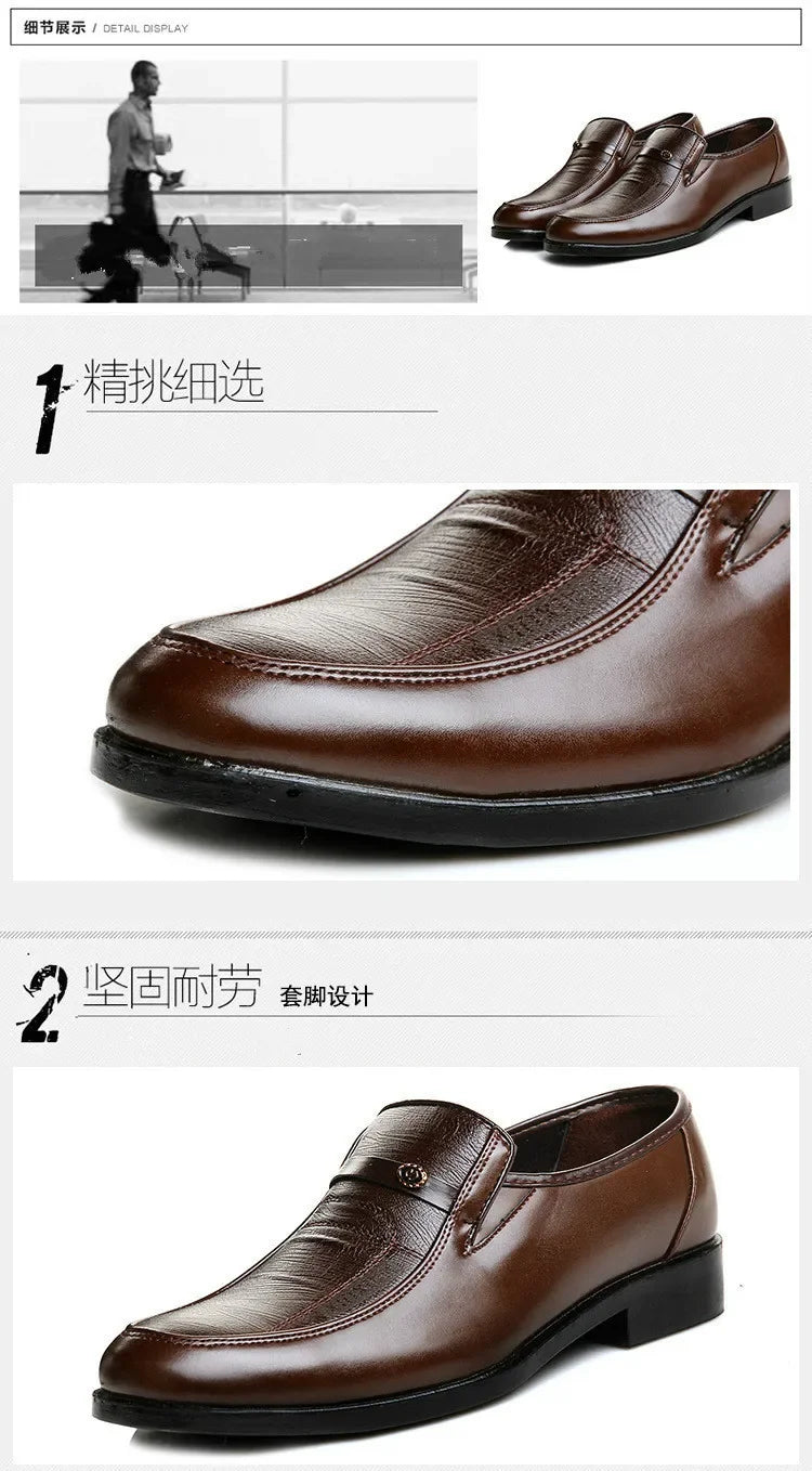 Casual Loafers for Men Round Toe Mens Formal Shoes Business Handmade Slip-On Mens Flat Shoes Mocasines Zapatos De Hombre Good Vibrations