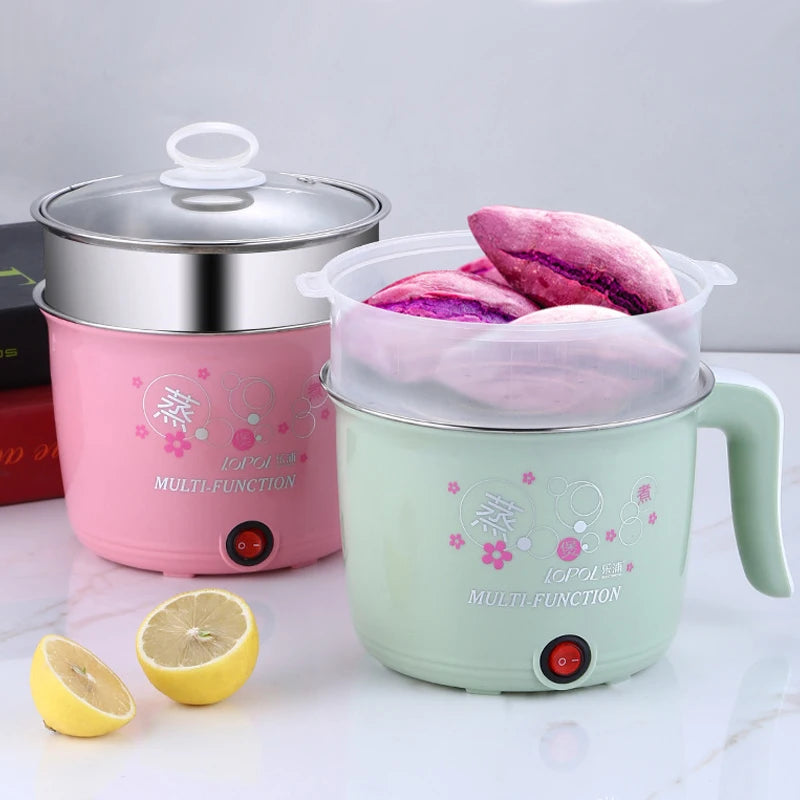 Multifunction Electric Cooker Hot Pot 1-2 People Heating Pan Multi Ramen Pot Machine Mini Rice Cook Kitchen Appliance Korea 220V Good Vibrations Adult Super Store