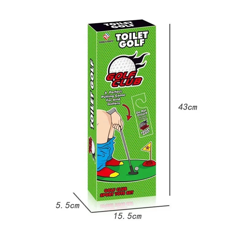 Toilet Golf Game Set - Mini Indoor Putting Toy for Family Party Fun, Kids Funny Games, Birthday Gifts, Golf Sports Entertainment Good Vibrations