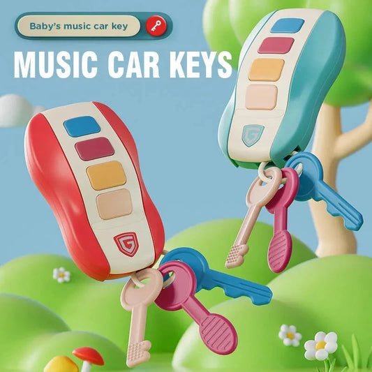 Music Car Key Baby Toys Pretend Play Simulated Car Key Smart Remote Car Voices Baby Educational Toys for Children Music Toy Gift Good Vibrations