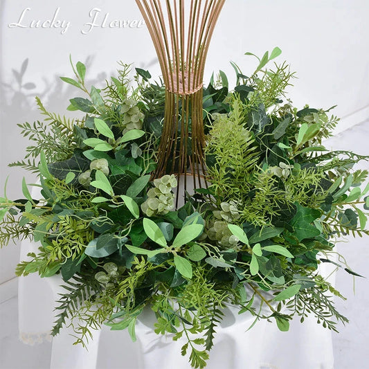 Artificial flowers Wreath Wedding Decoration Table Frame decor Floral Centerpiece Flower Backdrop Arrangement Flower Row Good Vibrations