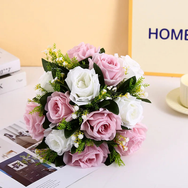 28cm Rose Artificial Flower Balls Wedding Roman Column Road Guide Decorations Birthday Party Beautiful Centerpieces Bouquet Good Vibrations